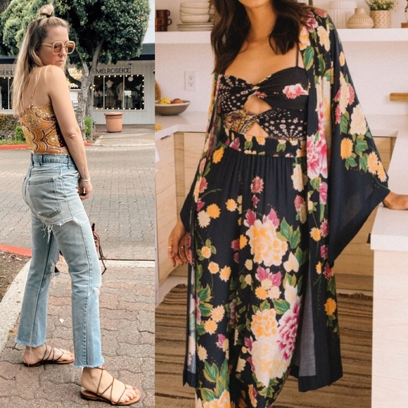 Rare Novella Royale Etta Tank Midnight Haze M Moon Stars Camisole Floral cut out - Picture 13 of 16